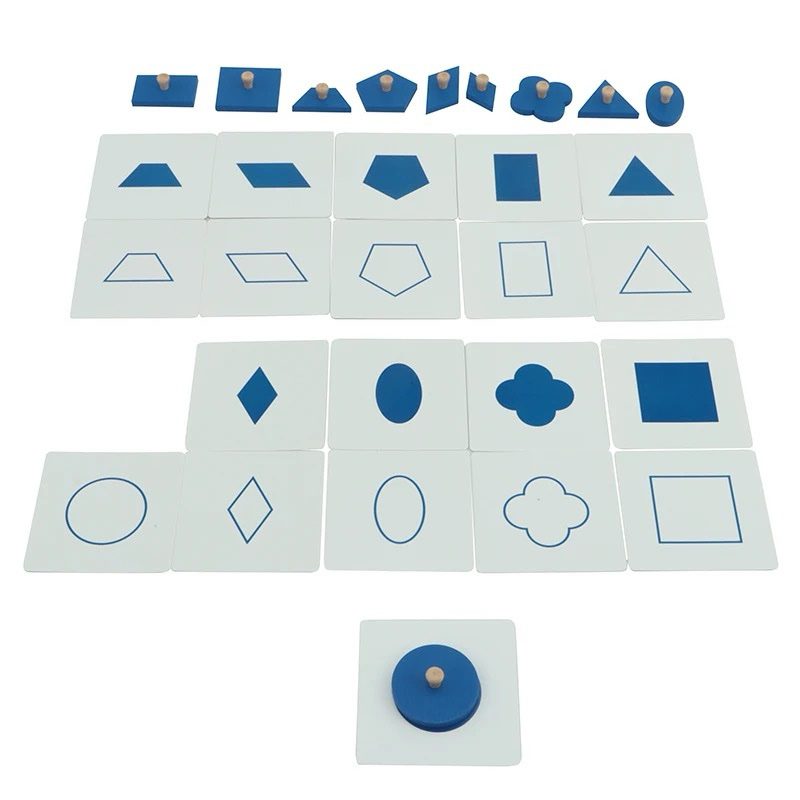 Montessori Geometric Insets with Control Cards - Sensorial Material