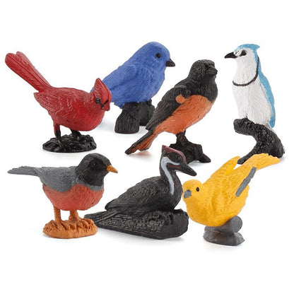 Montessori Animal Matching Set - Backyard Birds - Figurines and Wooden Cards