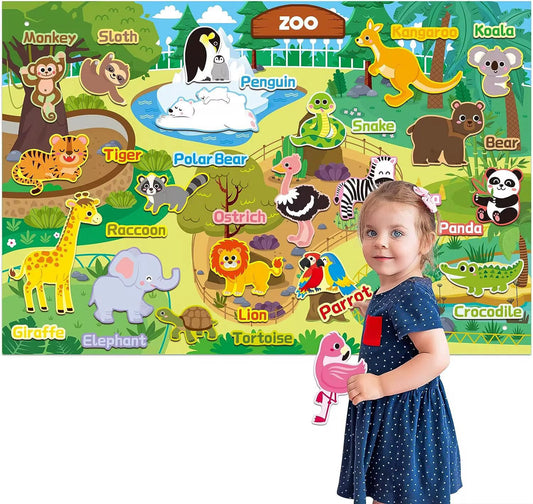 Zoo Animals Felt Board – Interactive Play for Toddlers, Preschoolers and Daycare Centres