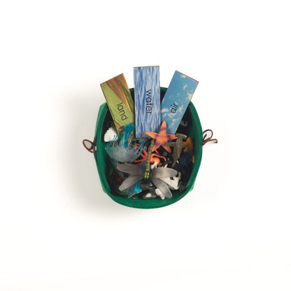 Montessori land water and air sorting cards for hands-on animal classification