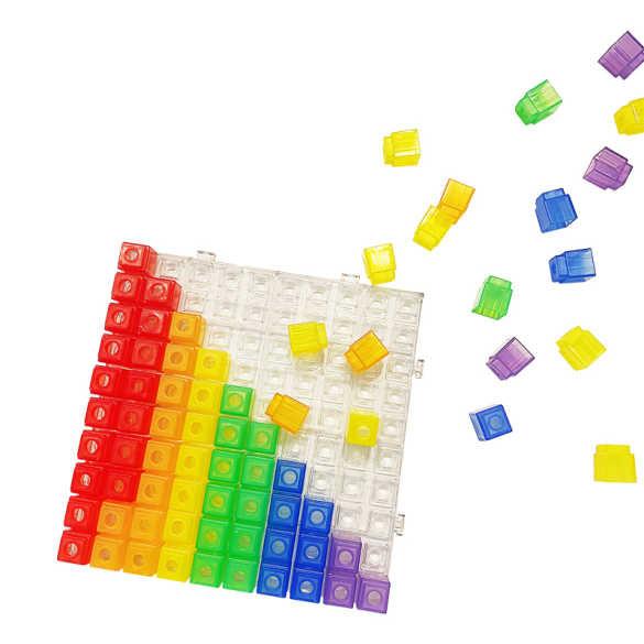 Montessori linking cubes math manipulatives for counting, sorting, and hands-on STEM learning