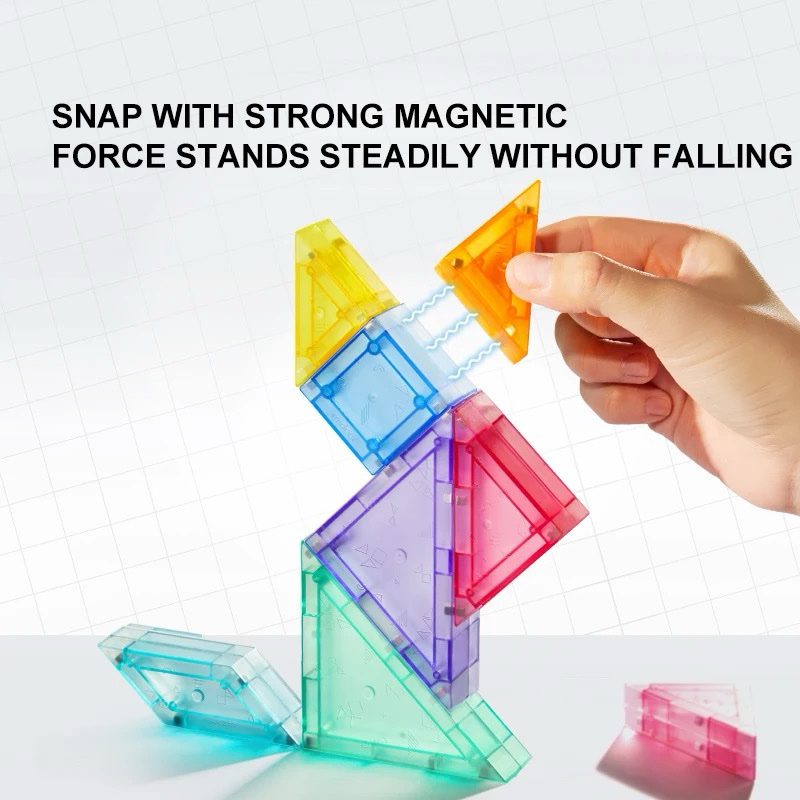 Montessori magnetic shape puzzle STEM toy designed to enhance logical thinking and fine motor skills