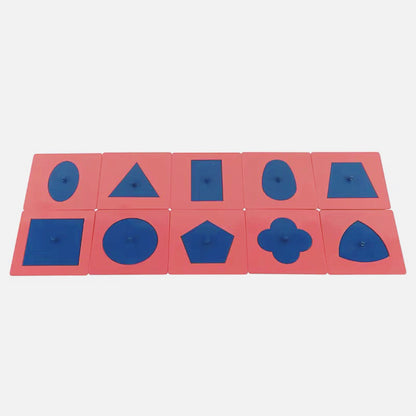 Montessori Metal Insets with Stand - Sensorial and Pre-Writing Material