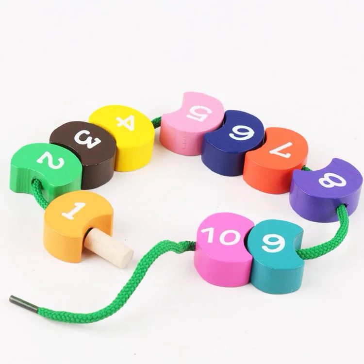 Caterpillar Lacing Toy – Montessori Fine Motor and Number Recognition Activity