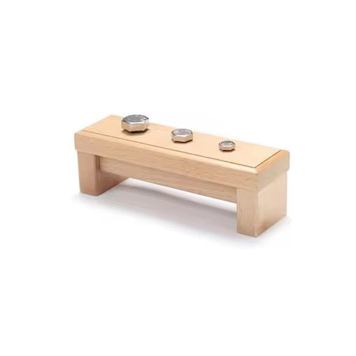 Montessori nuts on wooden base for toddlers fine motor skills and practical life activity