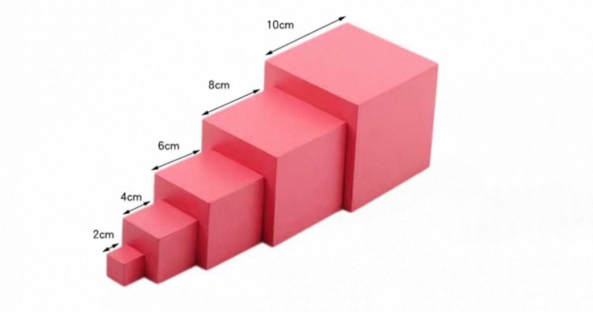 Pink Tower for infant and toddler Montessori classroom
