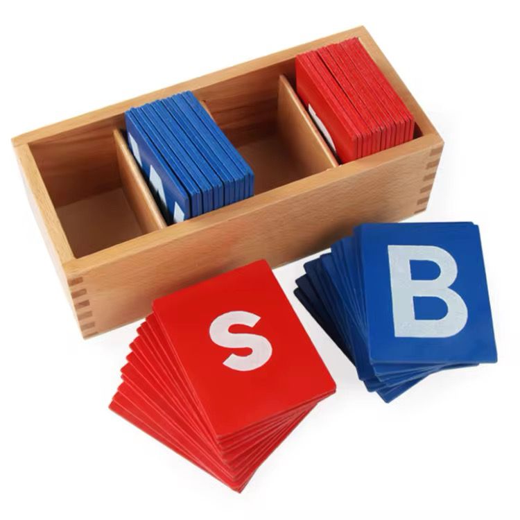 Montessori Upper and Lowercase Sandpaper Letters - Sensory Language Material for Early Writing Skills