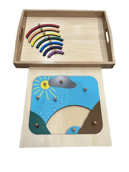 Montessori Rainbow Formation Peg Puzzle – Learn the Science Behind Rainbows Through Hands-On Exploration