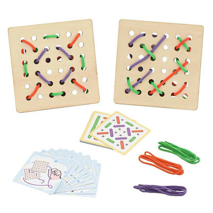 Montessori Rope Pattern Matching Game – Fine Motor and Visual Discrimination Activity for Preschoolers