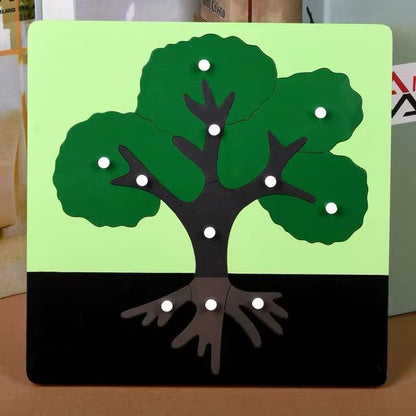 Montessori Science Puzzle Set - Zoology and Botany Knob Puzzles for Hands-On Learning