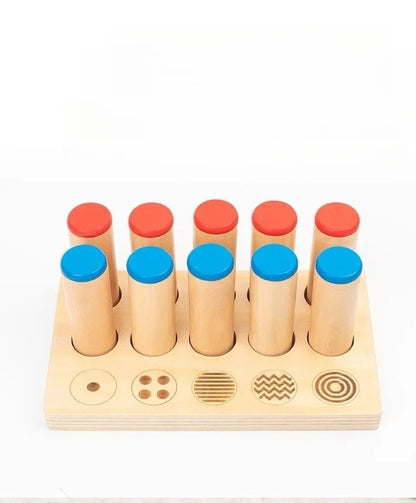 Montessori Sound and Pattern Matching Box - Sensorial Material for Auditory and Visual Discrimination