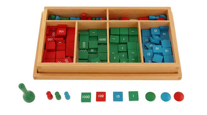 Montessori Stamp Game - Classroom Edition with Thousand Skittle