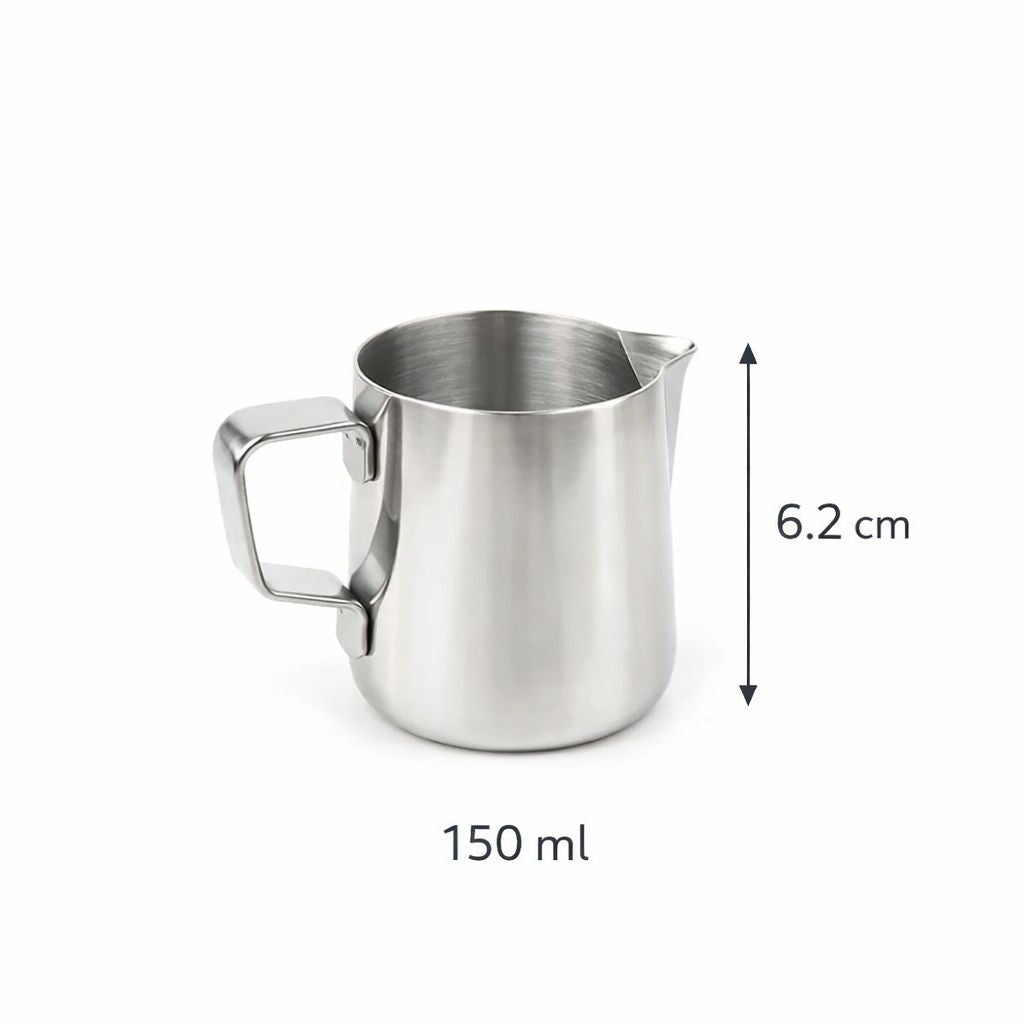 Stainless steel pitcher 150 ml showing size for Montessori practical life activity