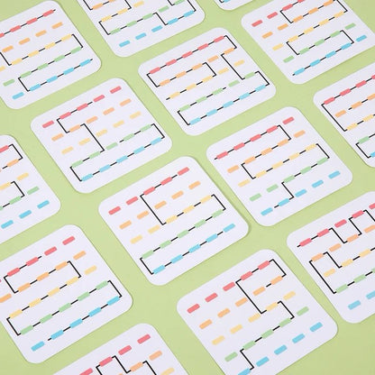 Montessori Fine Motor Threading Game – Pattern Cards and Bead Lacing Board for Toddlers