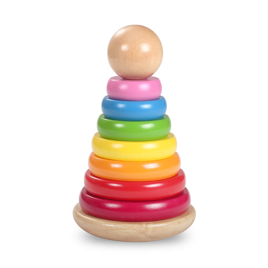 Montessori Wooden Rainbow Stacker for toddlers
