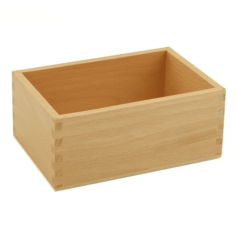 Montessori wooden box for spindle storage