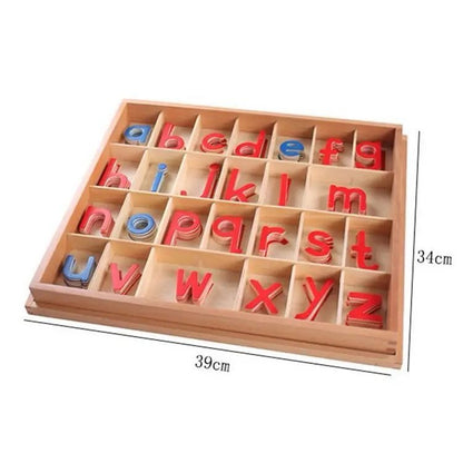Montessori Movable Alphabets - Lowercase (3 Sets, Red and Blue Letters, Homeschool Version)