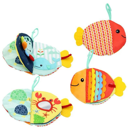 Fish-Shaped Sensory Baby Book – Interactive Cloth Book for Early Learning