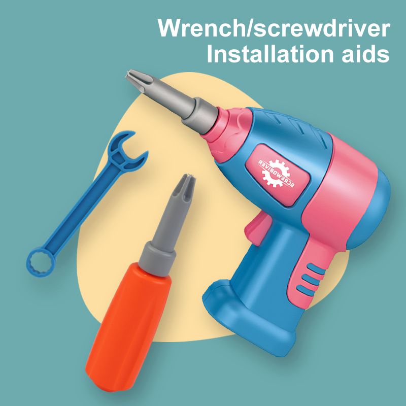 Dino Drill STEM Construction Kit - Open-Ended Building Toy with Electric Screwdriver for Kids