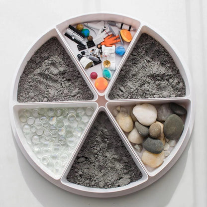 Open-Ended Sensory Play Tray - Wet and Dry Tray with Removable Compartments for Creative and Messy Play