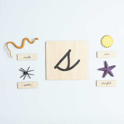 Phonics practice set with real objects for early reading skills