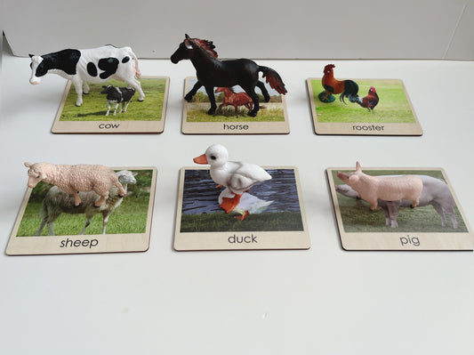 Toddler farm animals matching set