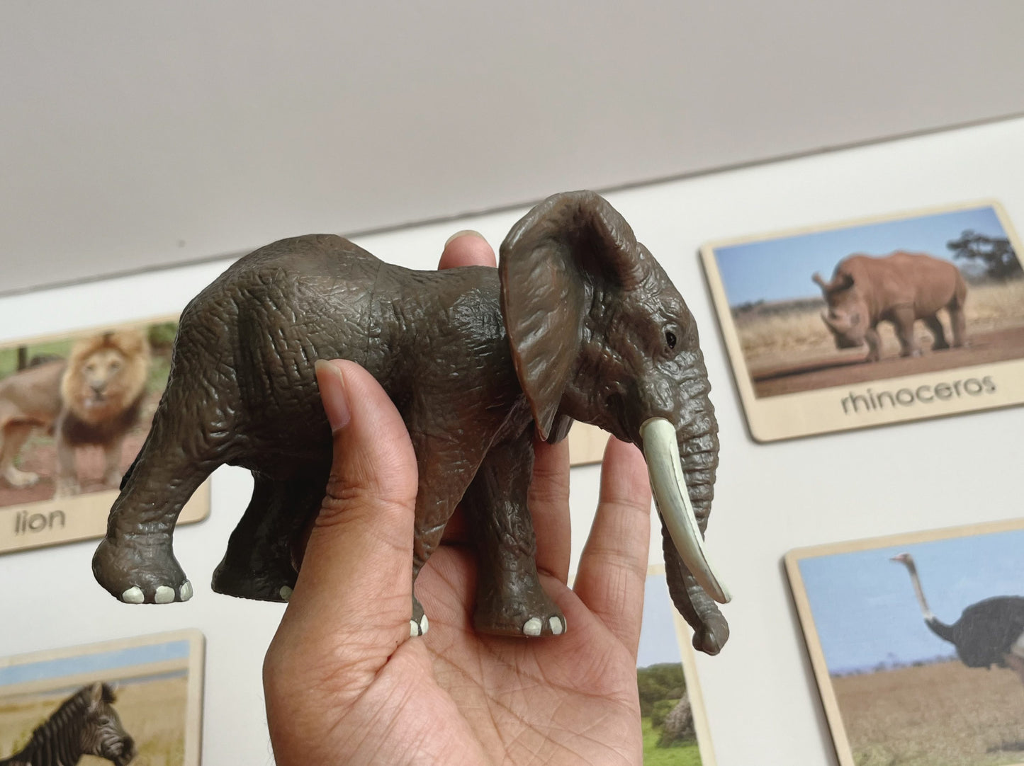 Toddler wild animals | African animals | Object to picture matching large animals set