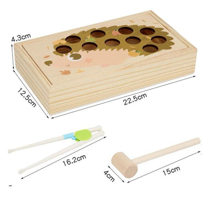 Hedgehog Pom Pom Sorting and Math Activity – Fine Motor, Counting, Pounding and Color Matching Toy