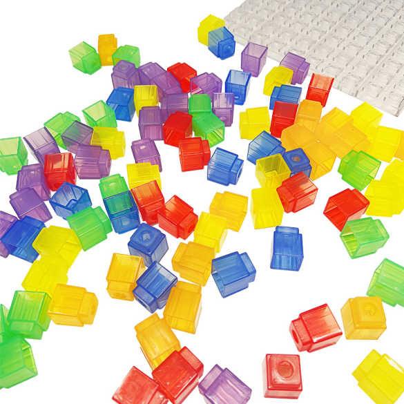 Preschool counting cubes pattern building set designed for early math and spatial reasoning development