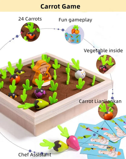 Carrot Pull Memory Game – Fine Motor and Matching Skills Toy