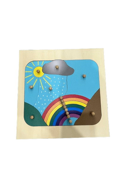 Montessori Rainbow Formation Peg Puzzle – Learn the Science Behind Rainbows Through Hands-On Exploration