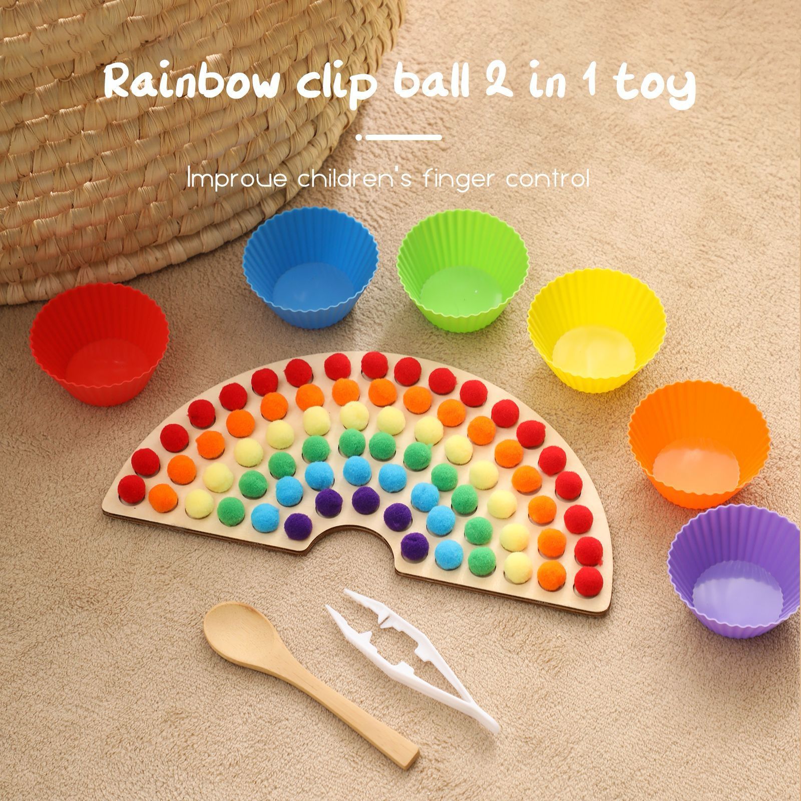 Rainbow Pom Pom Sorting Activity Sensory Fine Motor Activity For Tod rainbow-pom-pom-sorting-activity-sensory-fine-motor-activity-for-tod