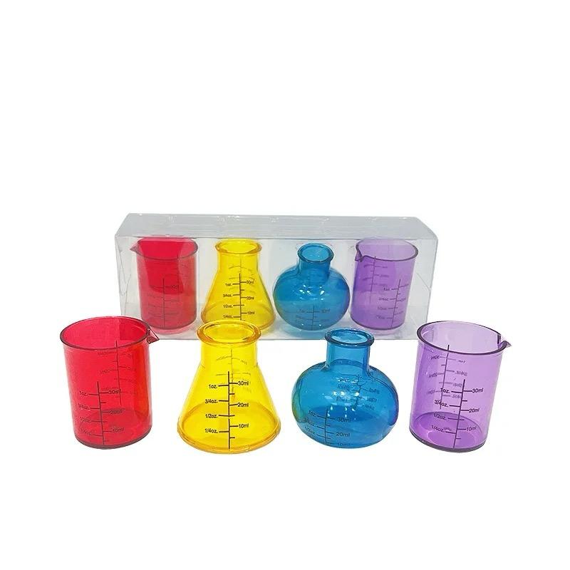 Rainbow test tubes with stand for STEM experiments and water play