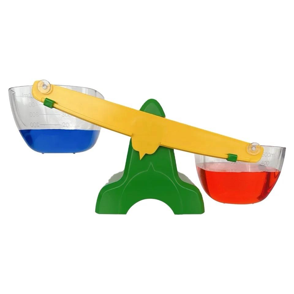 Rainbow balance scale included in water play set for early measurement learning