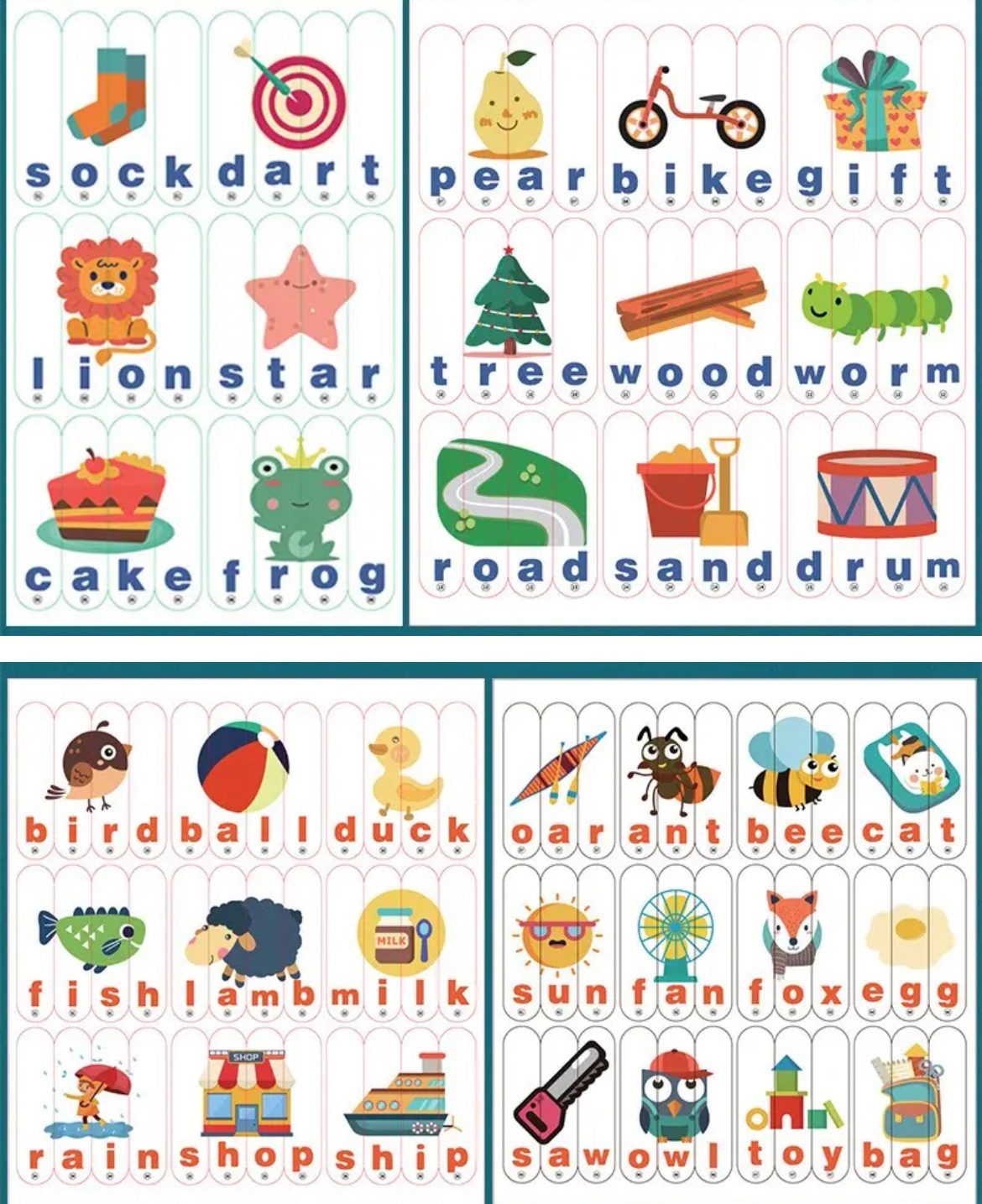 Word Forming Game with Popsicle Sticks – Wooden Puzzle for Spelling and Letter Recognition