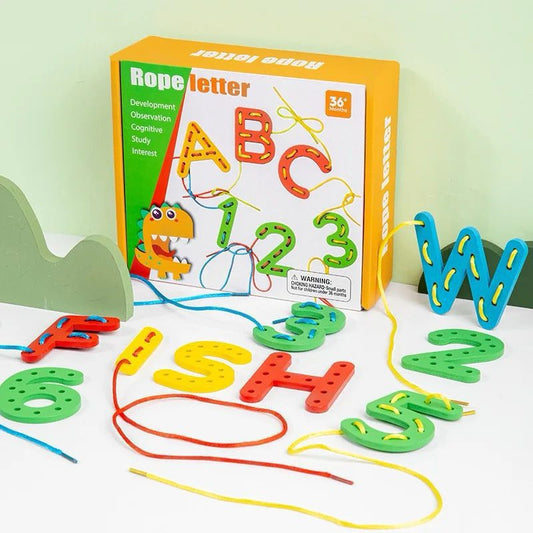Letters and Numbers Lacing | Fine Motor and Early Literacy Activity