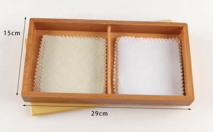 Montessori Second Fabric Box - 6 Pairs of Fabric Swatches for Advanced Tactile Discrimination