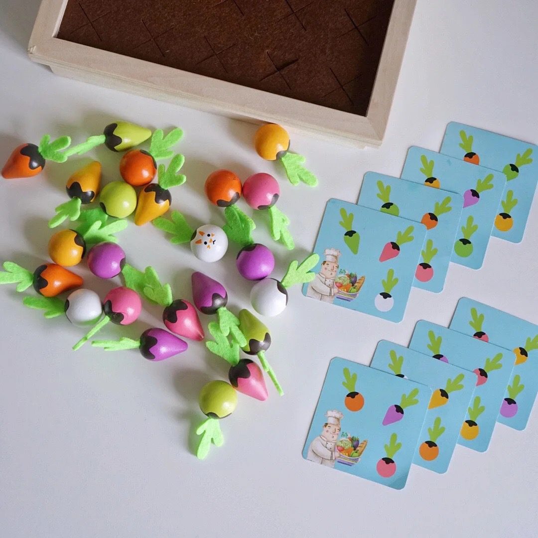 Sensory carrot game helping toddlers improve focus and grip