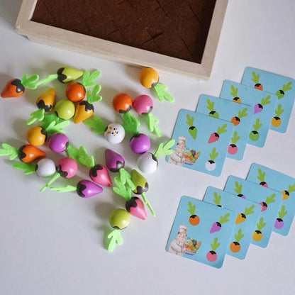 Sensory carrot game helping toddlers improve focus and grip