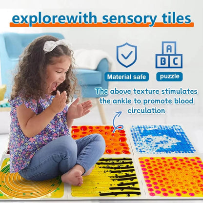 Sensory Liquid Textured Mats - Set of 4 | Tactile Exploration and Sensory Play