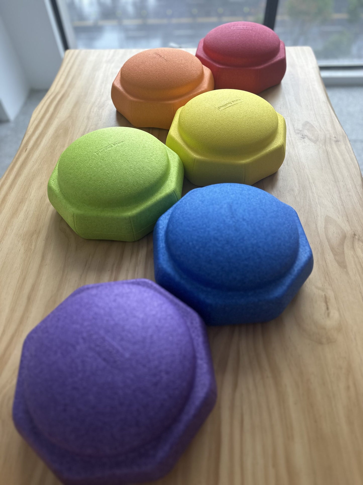 Stepping Stones (Octagon Rainbow) – Sensory Balance and Gross Motor Skill Set (6 pcs)