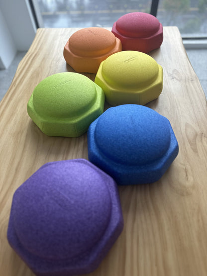 Stepping Stones (Octagon Rainbow) – Sensory Balance and Gross Motor Skill Set (6 pcs)