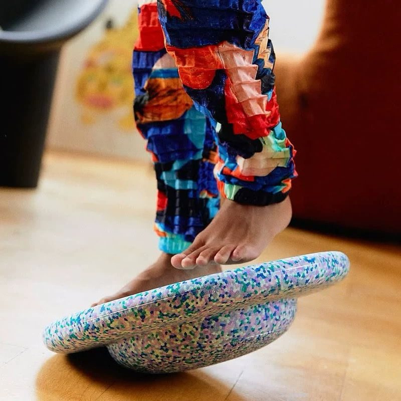 Stepping Stones (Round Pastel) with Balancing Board - Sensory and Gross Motor Development for Kids