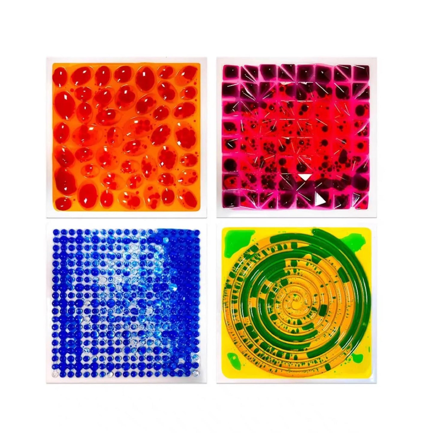 Sensory Liquid Textured Mats - Set of 4 | Tactile Exploration and Sensory Play