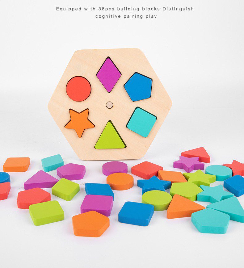 Rotating Color and Shape Sorting Board - For Toddlers and Preschoolers