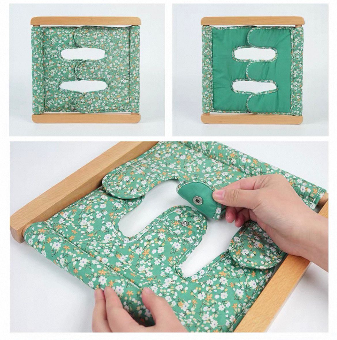 Montessori snap button dressing frame  