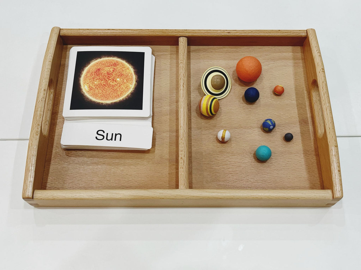 Montessori Classification Set - Solar System - 3-Part Cards (Classified Cards) with Mini Objects
