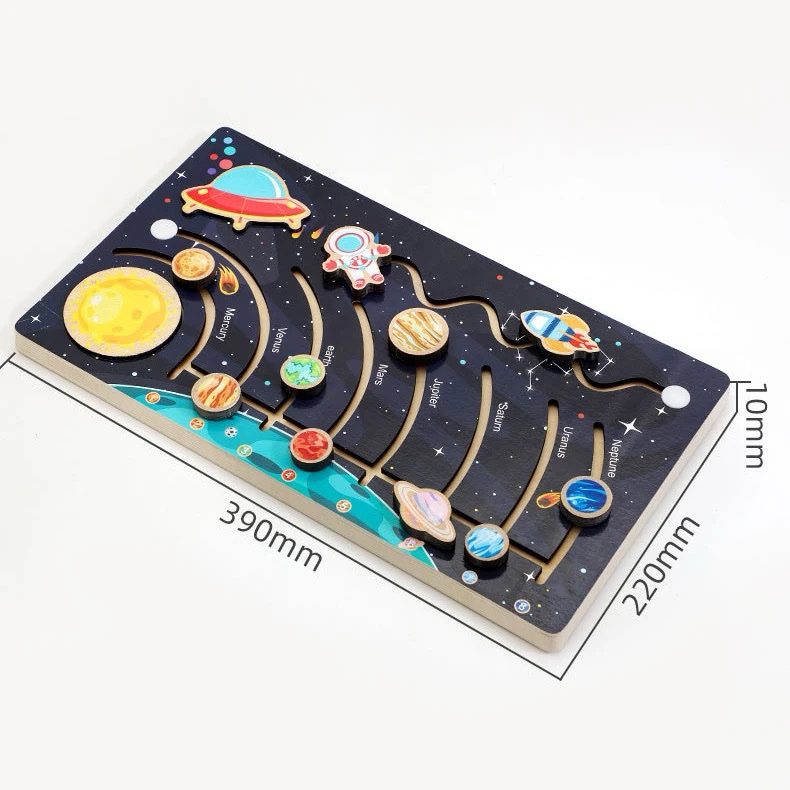 STEM Educational Solar System Board – Hands-On Planet Puzzle for