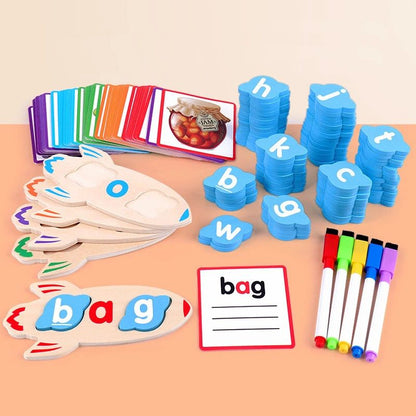 CVC Word Forming Activity – Space Theme | Montessori Phonics Spelling Game for Early Literacy