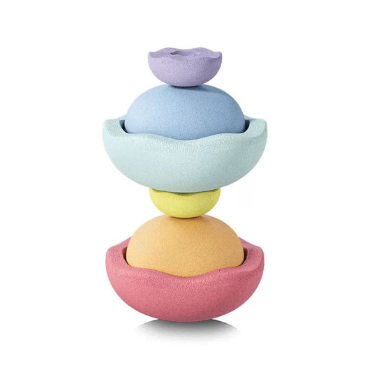 Stepping Stones (Mini Pastel) – Nesting and Stacking Sensory Balance Set (6 pcs)